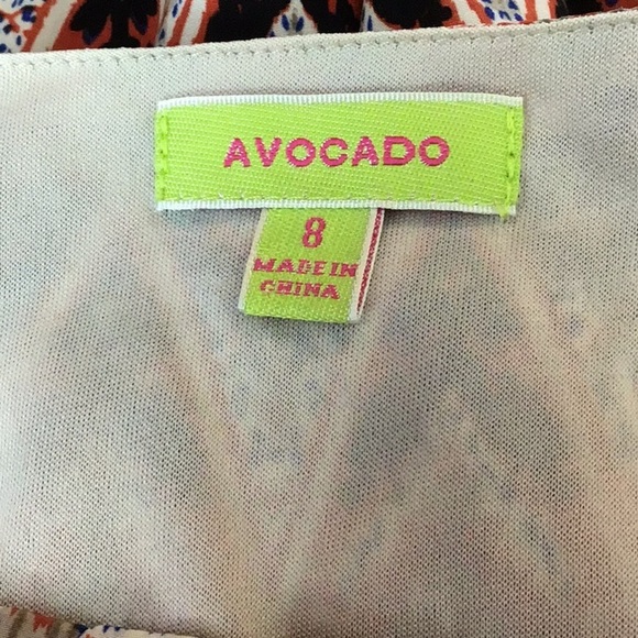 Avocado Cap Sleeve Aztec Pattern Short Sleeve Dress Size 8 - Picture 5 of 5